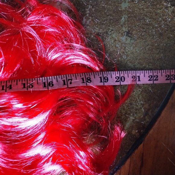 Brilliant Red (20") Mermaid Wig with Star Accent - Picture 5 of 5